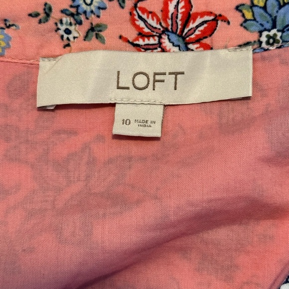 LOFT Pink Floral Dress - Picture 6 of 9